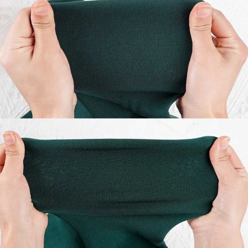 Plush Lined Leggings Women Thick Soft Velvet Warm Pantyhose Girls Elastic Thermal Pants Multicolor Outdoor High Waist TightsT251016