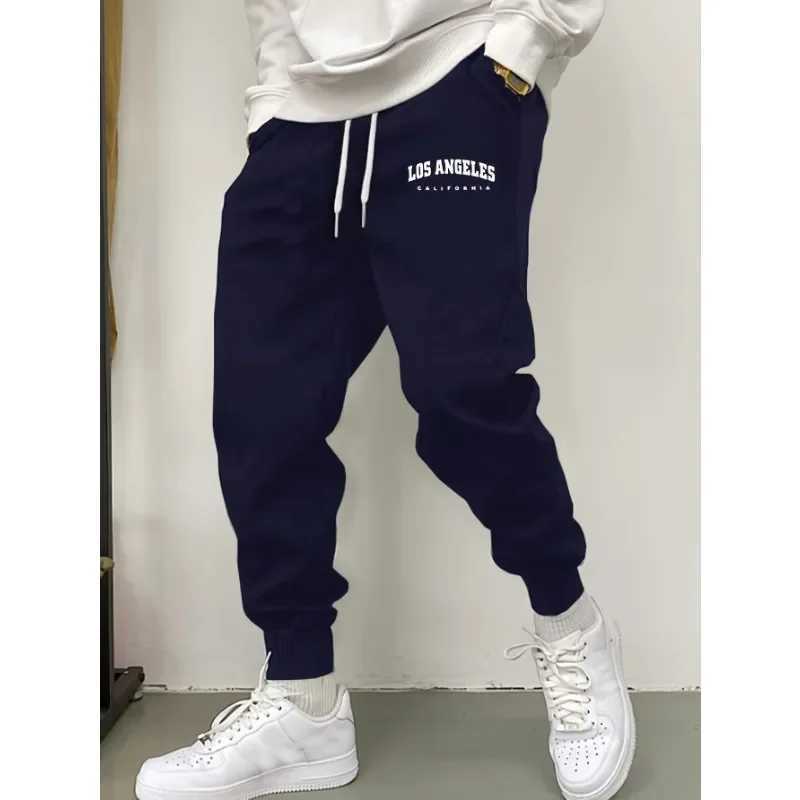 Fashionable printed mens casual sports pants comfortable autumn and winter sports pants winter outdoor running casual pants J251016
