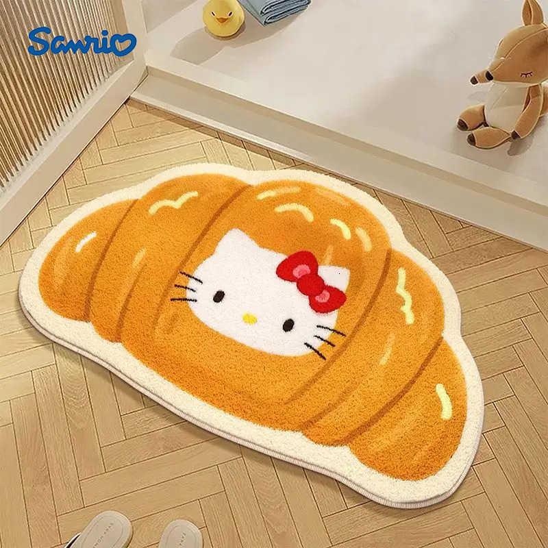 Sanrio Kawaii Anime Cute Hello Kitty bathroom entrance carpet Cartoon Bedside Water absorbing and Anti slip Mat for Home Carpet L251016