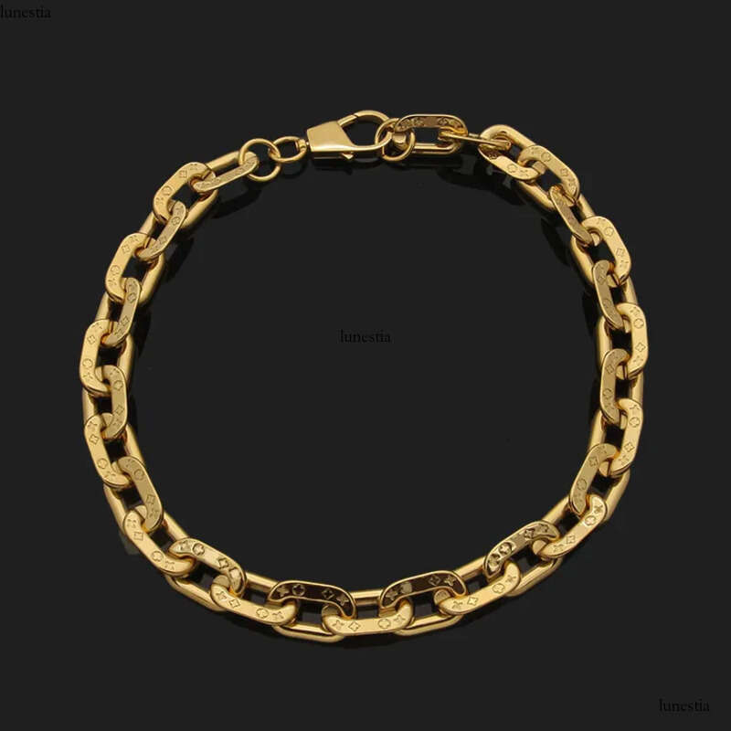 V Letter Mens Designer Titanium Stainless Steel Gold Chains Thick Chain Printed Necklace Jewelry For Womens