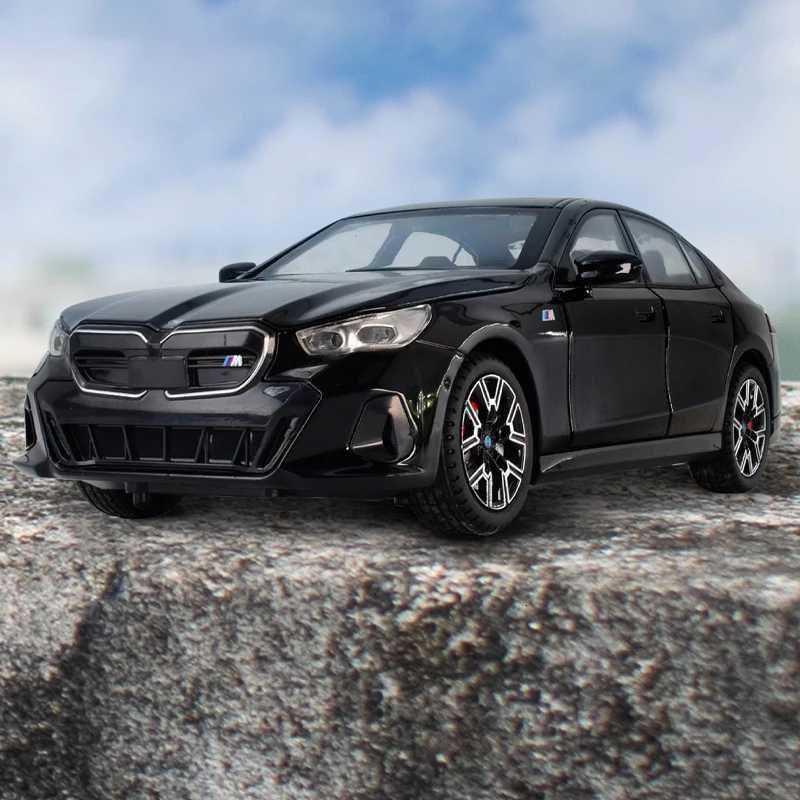124 BMW I5 M60 Xdrive Power Alloy Metal Diecast Model Car Sound Light Outdoor Collection Hobby Decorative Ornaments Present W251016