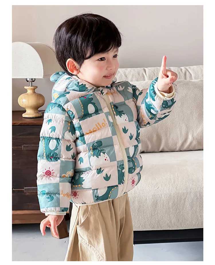 Boys Cotton Clothes 2025 Autumn and Winter New Childrens Clothes Boys Baby Fashion Thick Cotton Cartoon Down Cotton ClothesT251016