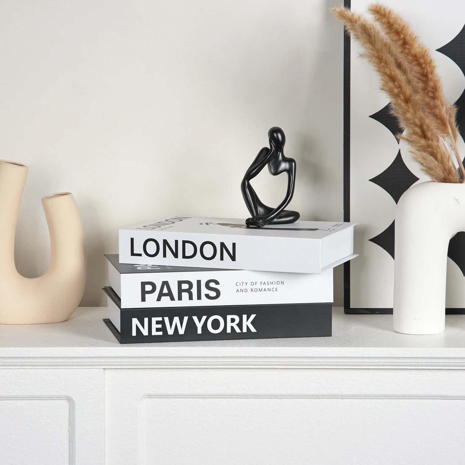 Books for Decoration Openable Simulation Book Storage Box Coffee Table Books Villa le Home Decor Shooting Props 251015 - view 3