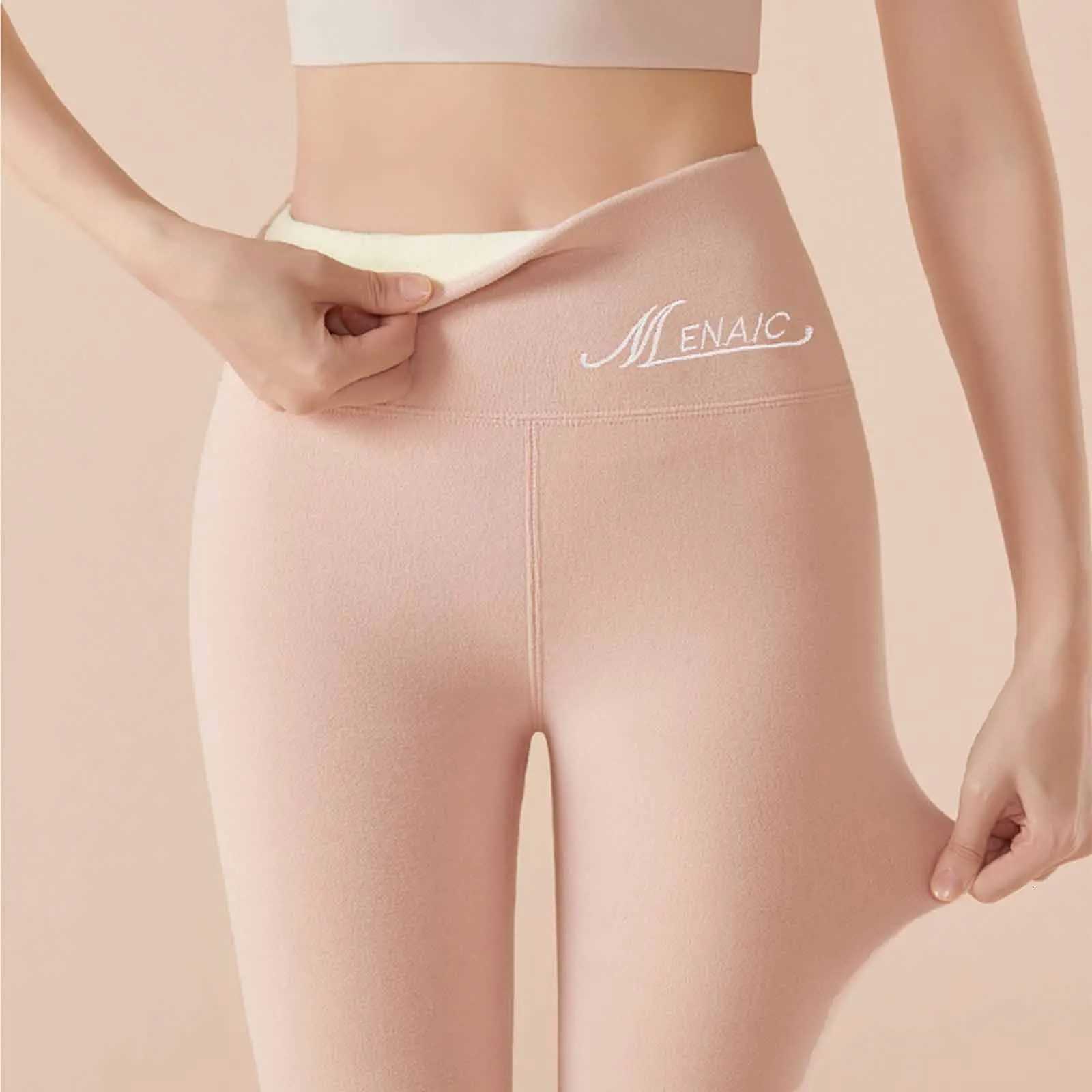 Winter Fleece Lined Leggings Women High Waist Velvet Keep Warm Pants Solid Comfortable Stretchy Thermal Tights Plus Size LegginsT251016