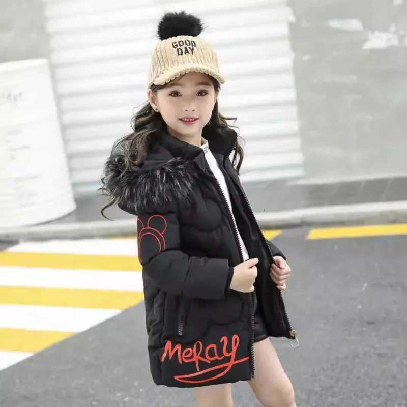 Kids Girls Faux Fur Collar Hooded Jackets Winter Thick Warm Outerwear Parka Snowsuit Coats Princess Christmas Clothes For 312 YT251016