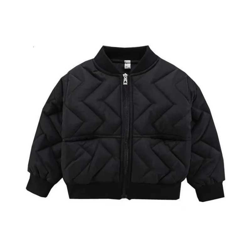 Children Solid Color Midlength Quilted Jackets Winter Boys and Girls Loose Thicken Warm Half High Collar Cottonpadded CoatsT251016