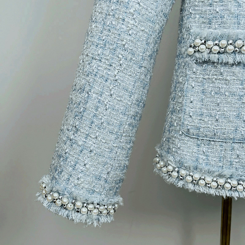 2025 Autumn/Winter fashion New Top French Elegant Luxury Heavy Beads Light Luxury Fashion Senior Designer Jacket End Design Jacket