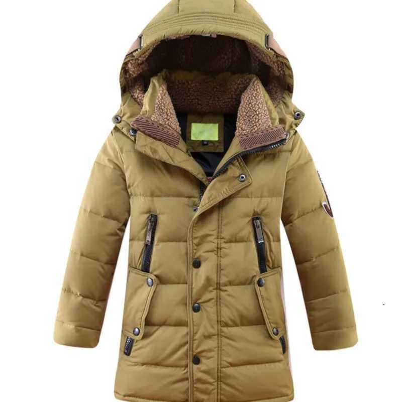 Childrens Clothing Boys down Jacket MidLength Thickened New European Version Medium and Big Childrens Winter ClothingT251016