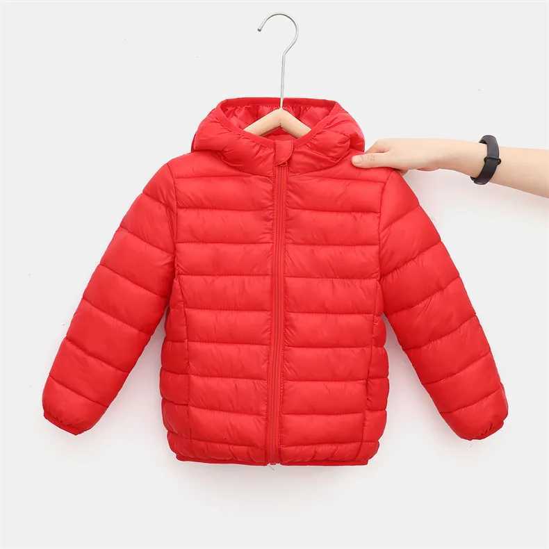 Lightweight Kids Down Puffer Jacket 2025 Winter Warm Outerwear for 4 To 6 8 10 12 Years Boys Girls Multi Bright ColorsT251016
