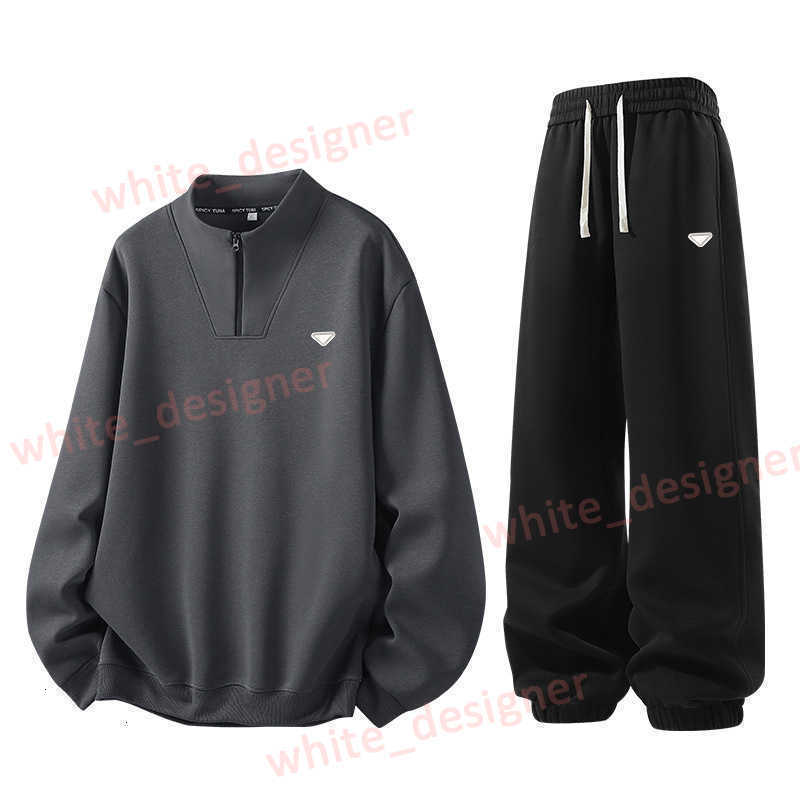 Designer Men's Tracksuits High-Quality Spring and Autumn Stand Collar Sweatshirt and Pants Two-Piece Set for Men 2025 New Large Size Top Autumn Sports Suit