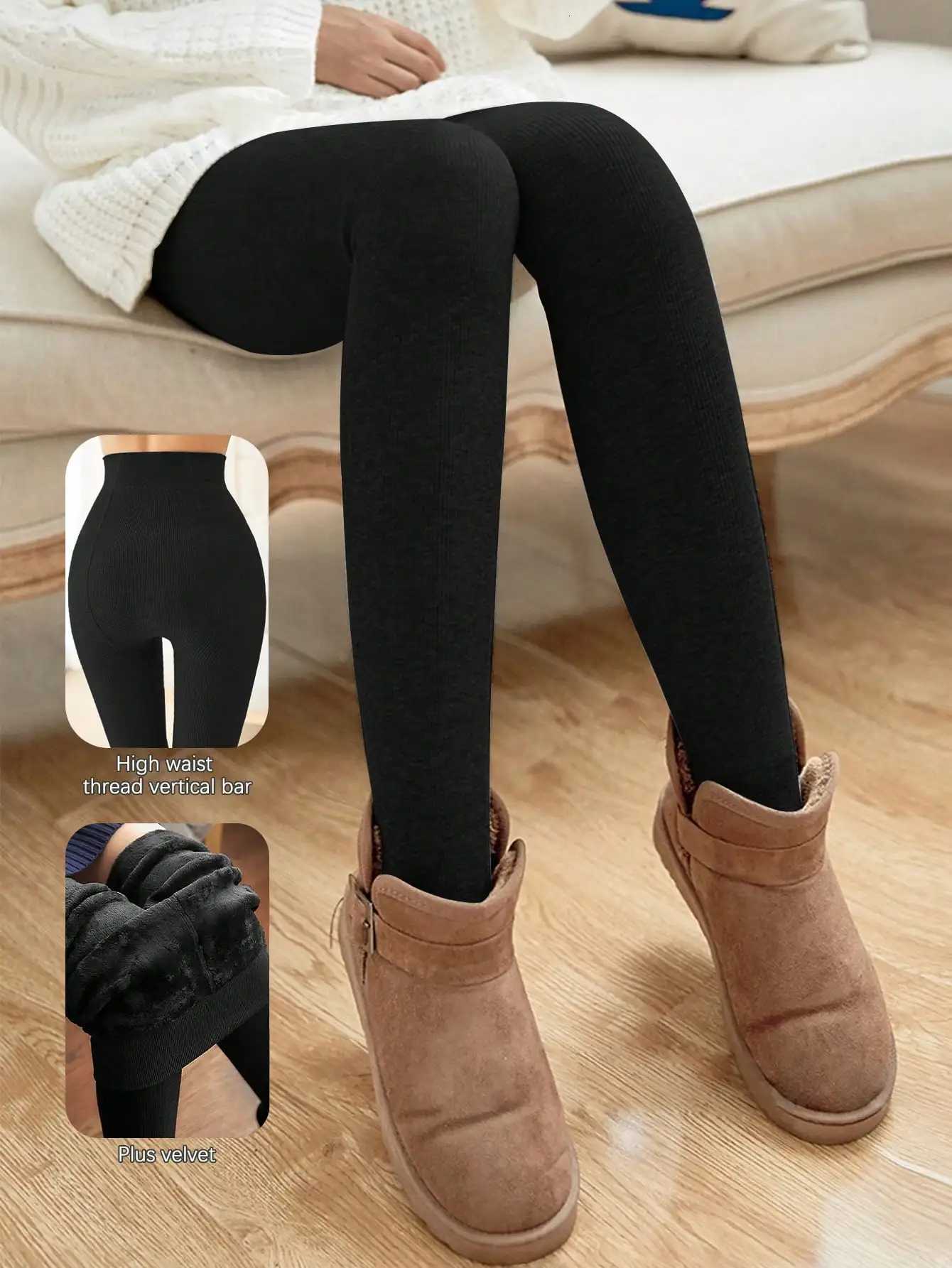 300g WomenS HighWaist Thermal Leggings Warm Thickened Tight Pants Perfect for Winter and Cold Weather ActivitiesT251016