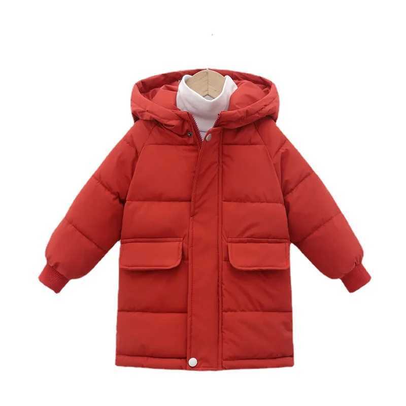 Mid Length Hooded Kids Puffer Jacket 2025 Winter Fashion Warm Winter Coat for 3 To 11 Years Boys Girls Casual OuterwearT251016