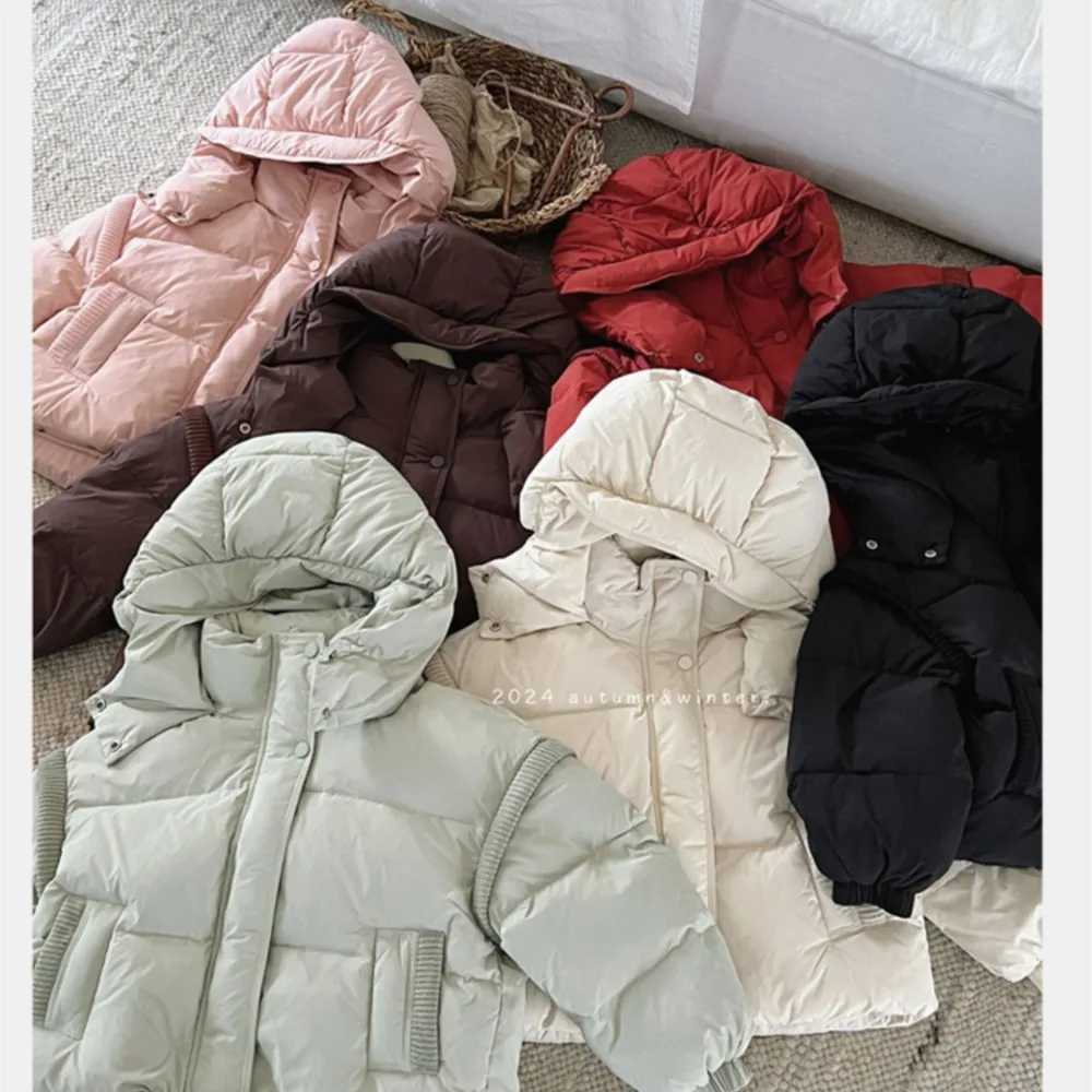 2025 Girls Boys Kids Winter Coats Hooded Cotton Padded Thick Warm Tops Jacekts Fashion Children Overcoats ClothesT251016