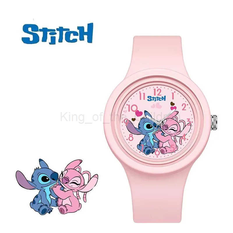 Disney New Stitch Children Watches for Girls Silicone Strap Round Quartz Kids Watch Boys Student Clock Gift Toys Para Ninos H251016