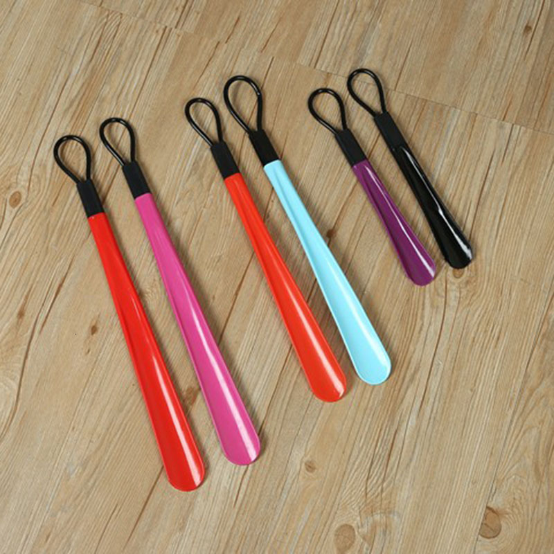 Long Handle Household Plastic Shoe Horn Elderly Pregnant Women Wear Shoes Auxiliary Device Multi-color Optional
