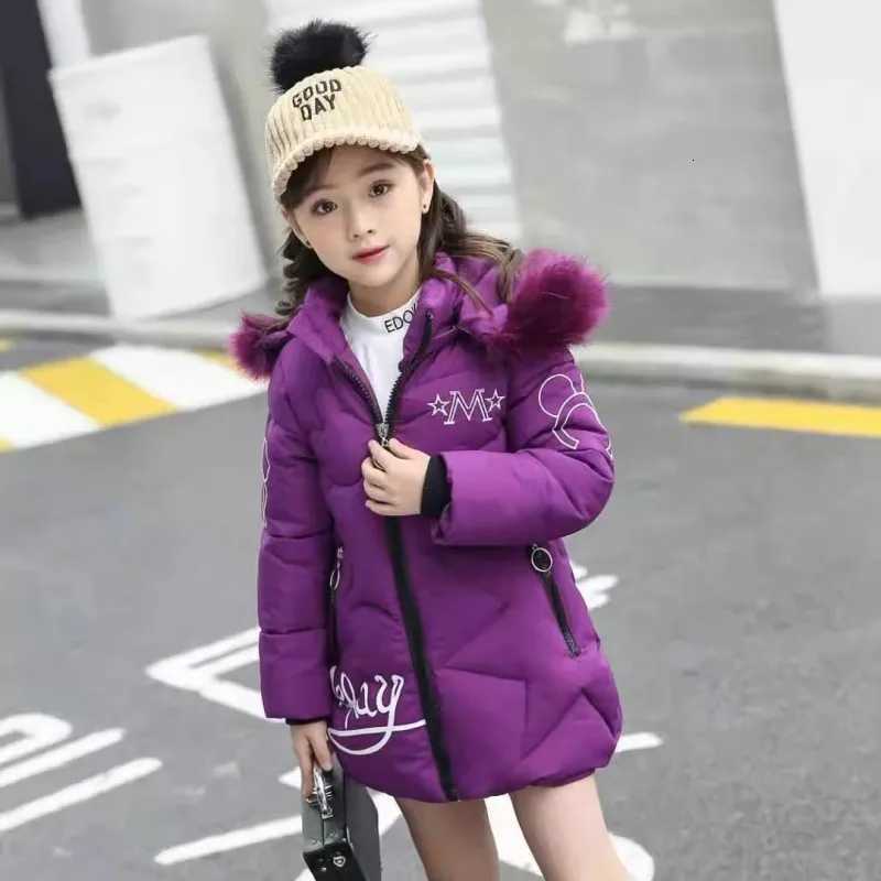 Kids Girls Faux Fur Collar Hooded Jackets Winter Thick Warm Outerwear Parka Snowsuit Coats Princess Christmas Clothes For 312 YT251016