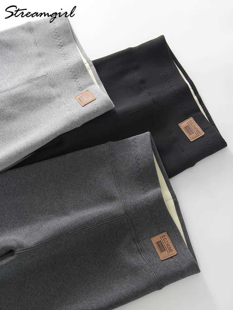 Warm Winter Leggings Women Lambs Wool Skinny Pants High Waist Thick Fleece Legging Ladies Black Winter Leggings Women Warm 2024T251016