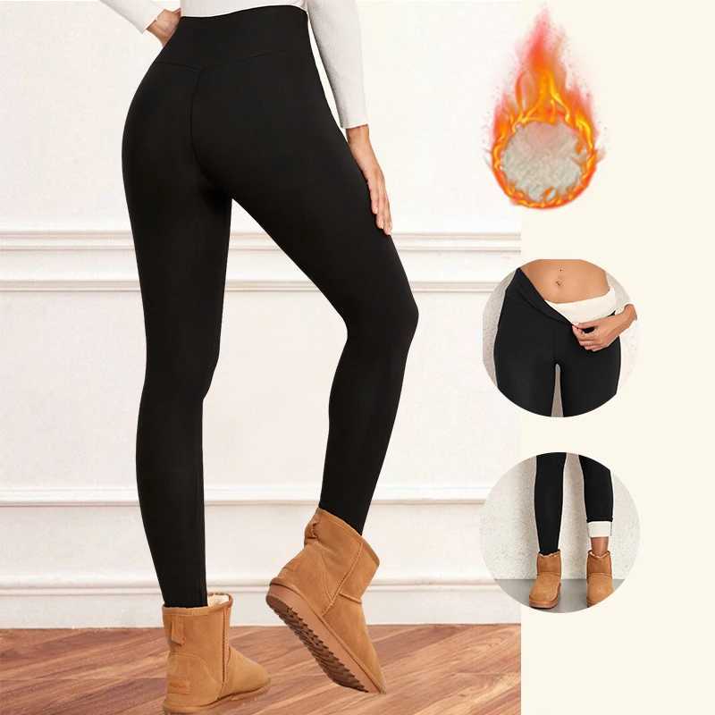 Women Velvet Leggings with Pockets Autumn Winter Warm Fleece Tights Velvet Solid Color Prevent Cold Leggings Stretch LeggingsT251016