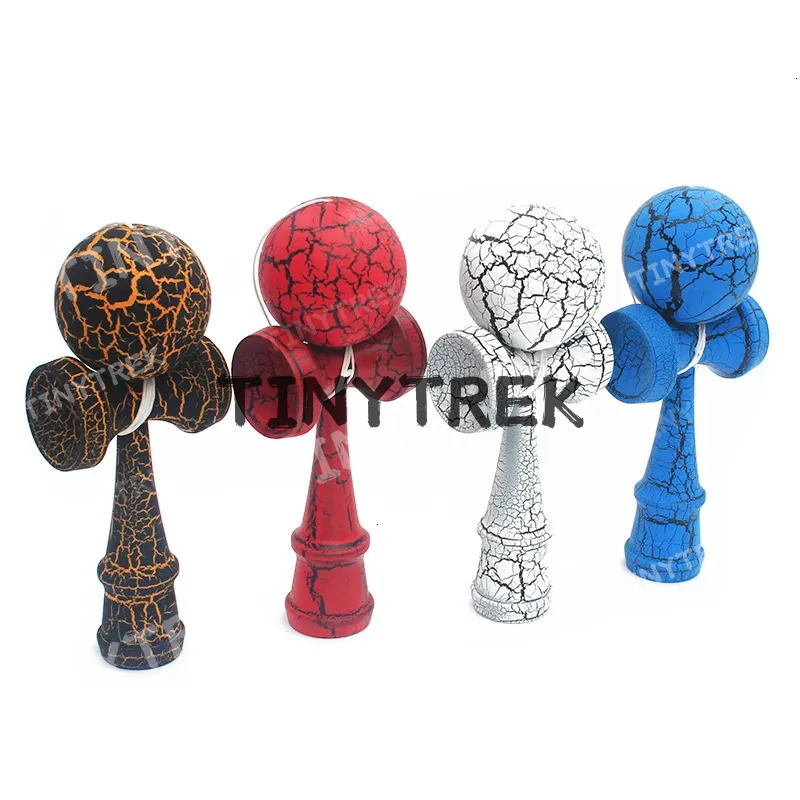 High Quality Dwe76 Wooden Sport Kendama Crack Beech Wood Toy Balls Kids Adult Toys Outdoor Jling Ball Birthday Gift 240105