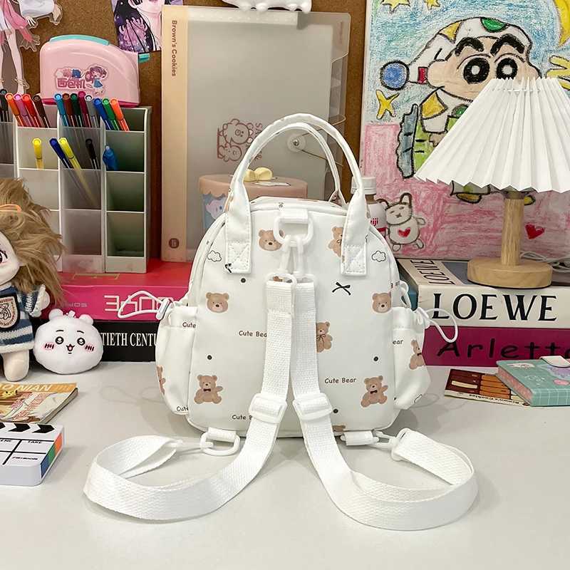 Girls Small Backpacks Cute Bear Print Women Nylon Shoulder Bags School Mini Backpack LightWeight Purse For Ladies ShoppingT251016