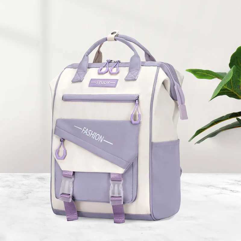 Schoolbag female kstyle high school junior high school student japanese style preppy style backpack college student backpackT251016