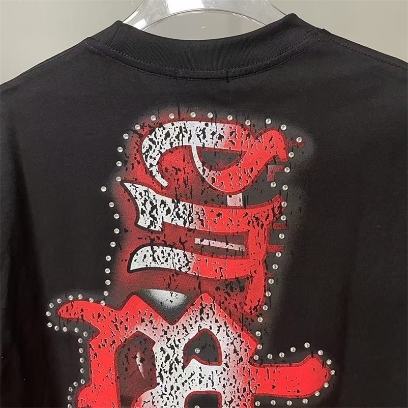 High Street Oversized Angel Tank Top Men Women Summer Classic Rhinestone MIXED EMOTION Vest Sleeveless TShirt 251015