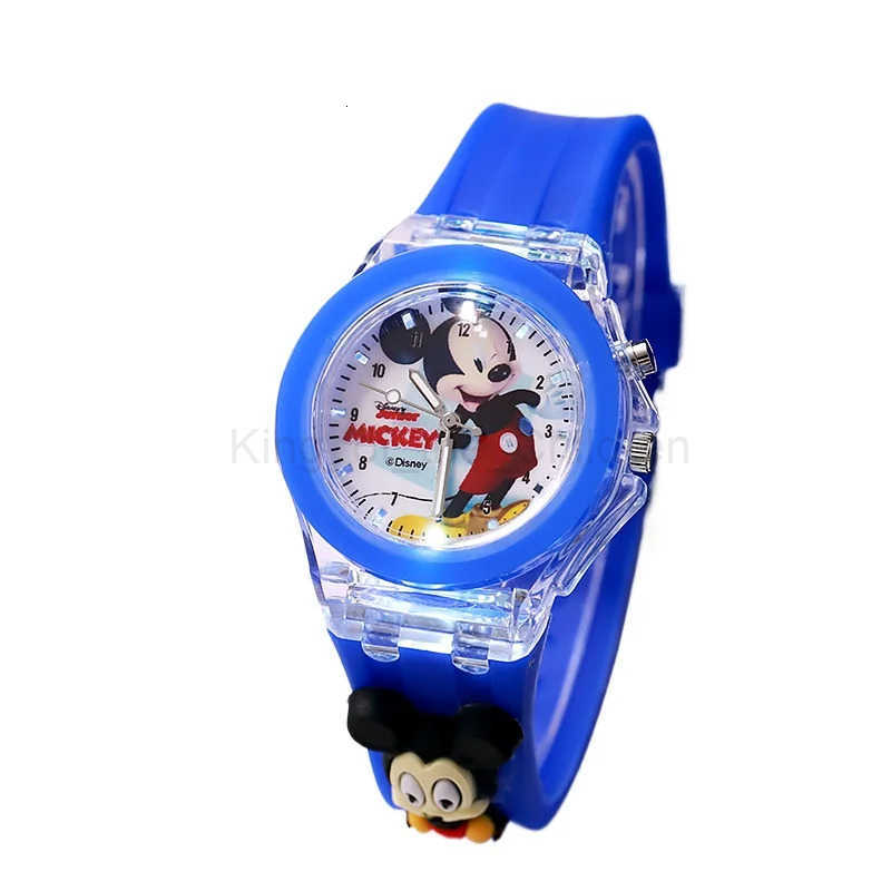 Disney Mickey Mouse Children Quartz Watch Anime Silicone Strap Flash Light Boy Girl Watch Cartoon Cute Boy Girl Quartz Clock H251016 - view 6