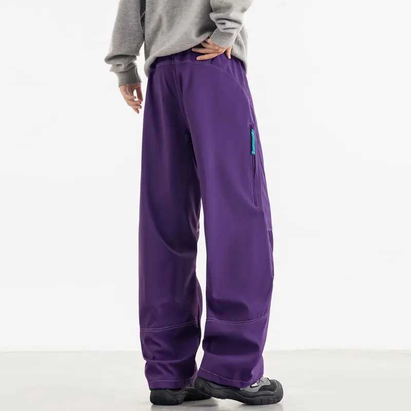 Autumn Hiking Pant Male Outdoor Windproof Camping Cycling Trousers Elastic Waist Waterproof Breathable Mountaineer Fishing Pants J251203