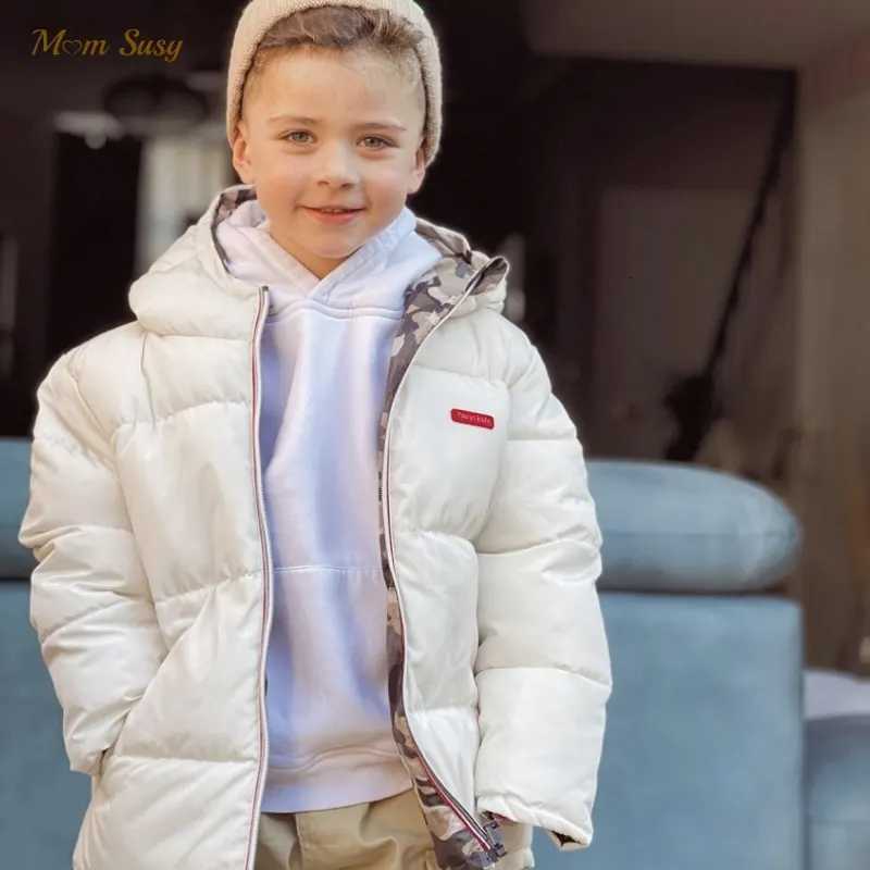 Baby Boy Girl Winter Jacket Thick Cotton Padded Infant Toddler Hooded Coat Reversible Snow Suit Zipper Warm Baby Clothes 112YT251016