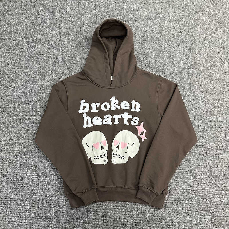 Hip-hop brand letter foam printed hooded sweatshirt high street loose casual hoodie set J251016