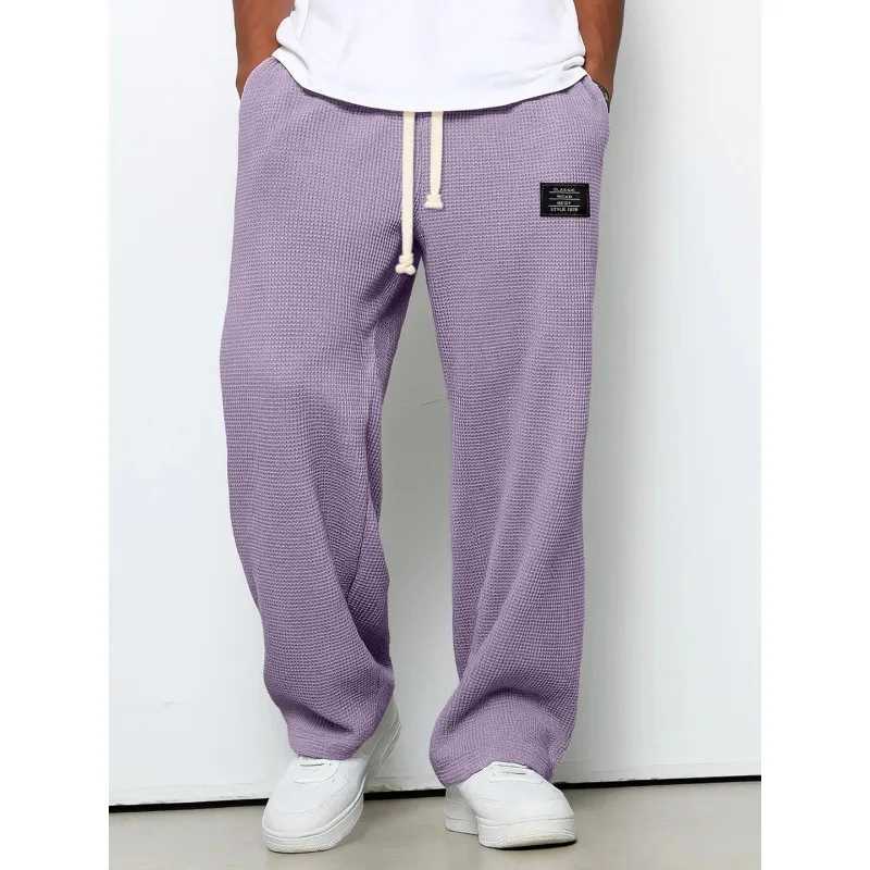 European American Mens Spring and Autumn Trendy Brand Loose Drape Straightleg Sweatpants and Wideleg Sporty Casual Trousers J251203