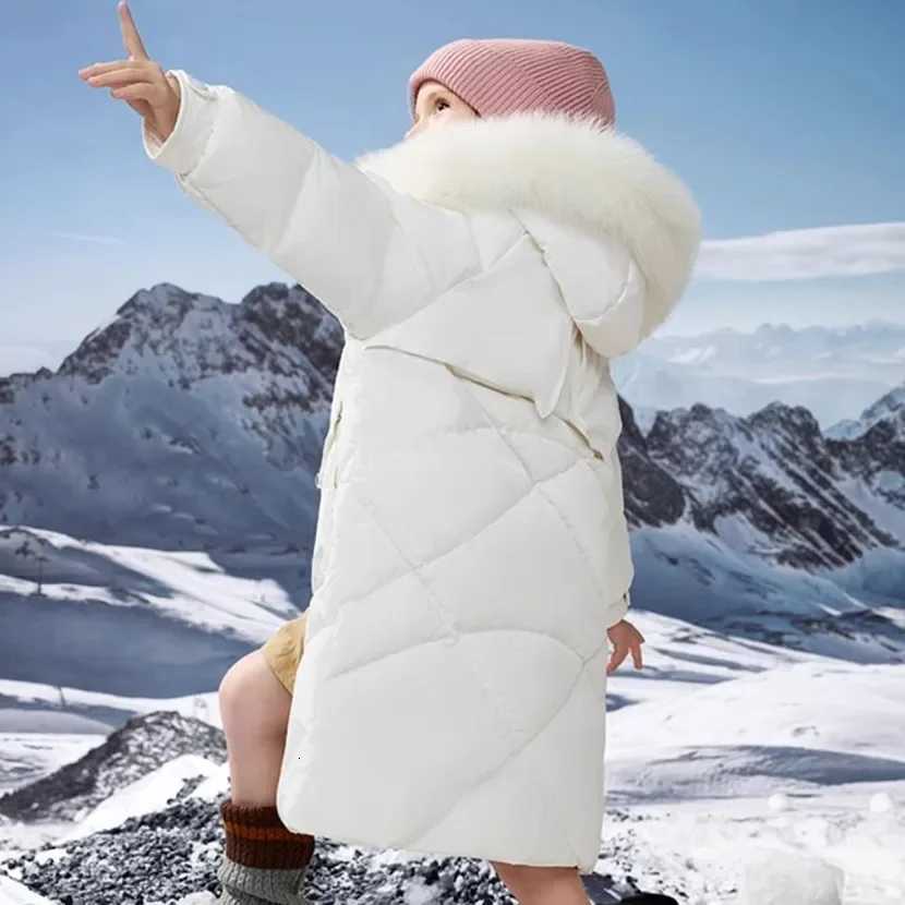 HighEnd Childrens Down Coat 2024 Winter New Girls Thciker Warm Windproof Outerwear Down Jacket A4163T251016