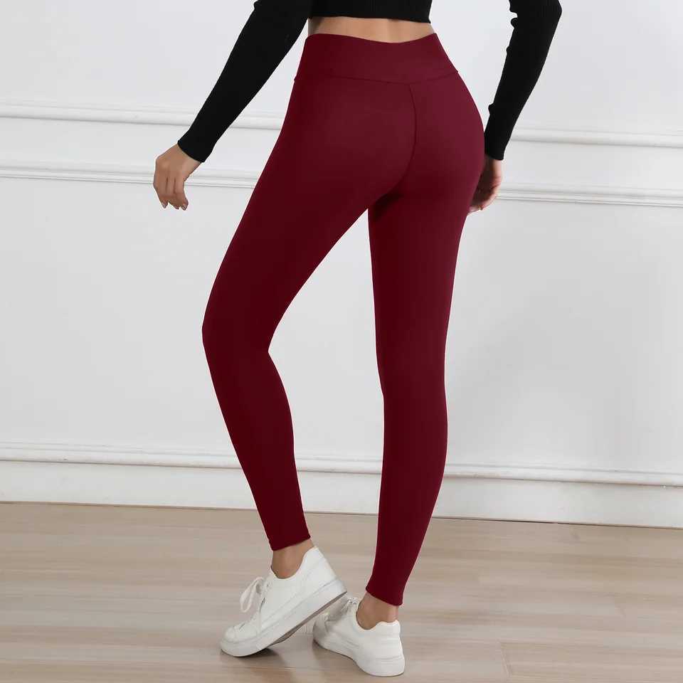 Winter Leggings Women Thick Velvet Black Warm Leggings Women Stretch High Waist Prevent Cold Super Warm PantsT251016