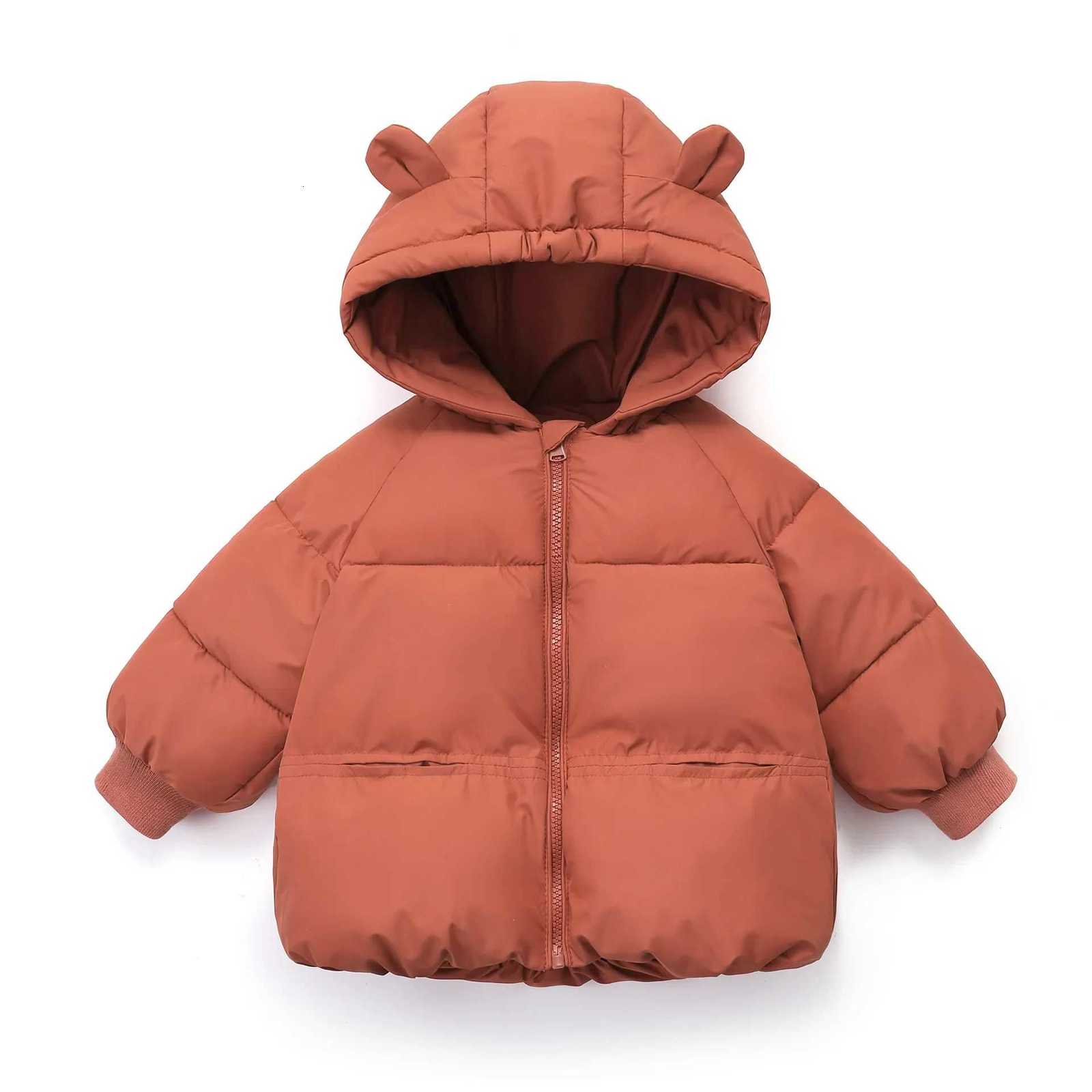 2025 Kids Winter Puffer Coat Cartoon Animal Ear Hooded Jacket Boys Girls Thickened Cotton Padded OuterwearT251016