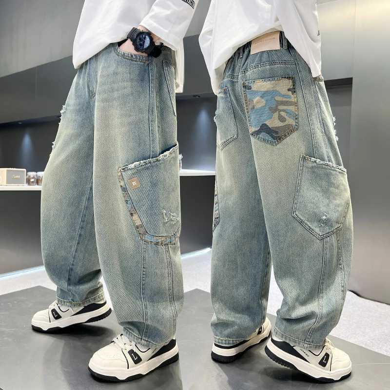 2025 Spring and Autumn Straight Jeans Side Pockets Versatile Loose High Quality Fashion Street StyleT251017
