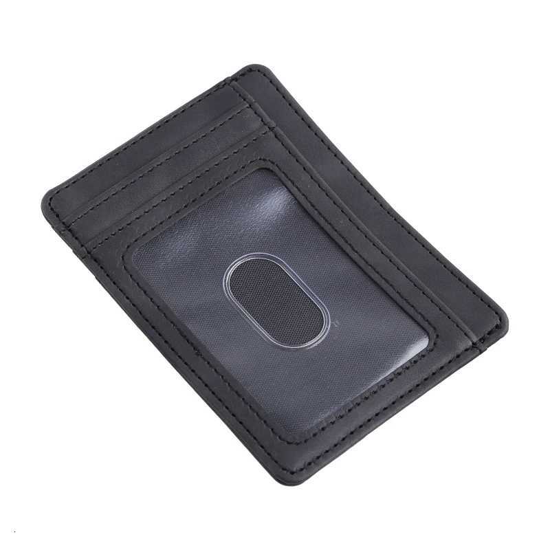 New Slim RFID Blocking Leather Wallet Credit ID Card Holder Purse Money Case for Men Women 115x8x05cmW251017