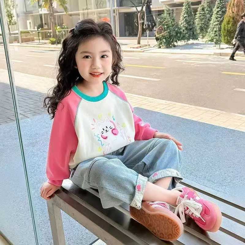 Kids Girl Jeans Pants Excellent Quality Cotton New Casual Children Trousers Baby Toddler Comfortable Clothes 90140CMT251017