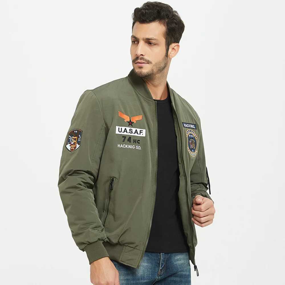 Men Military Pilot Reversible Jackets Men Autumn Bomber Cotton Coat Tactical Army Jacket Male Casual Air Force Flight Jacket J251017