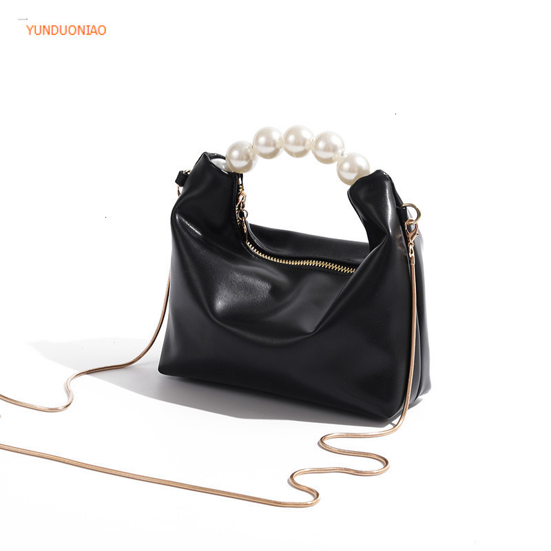 Autumn and Winter New Designer Bag Luxury Handbag Women's Pearl Shoulder Bag New Mini Chain Shoulder Slanted Dumpling Bag