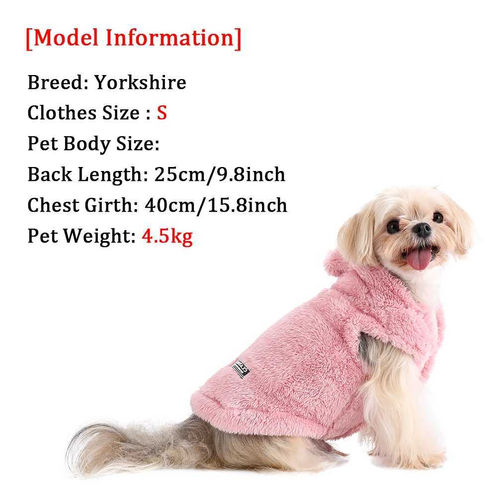 Soft Pet Hooded Jacket Sweater Winter Warm Fleece Puppy Clothes For Small Dogs Cats Cozy Cute Ear Chihuahua Yorkshire CostumesW251017