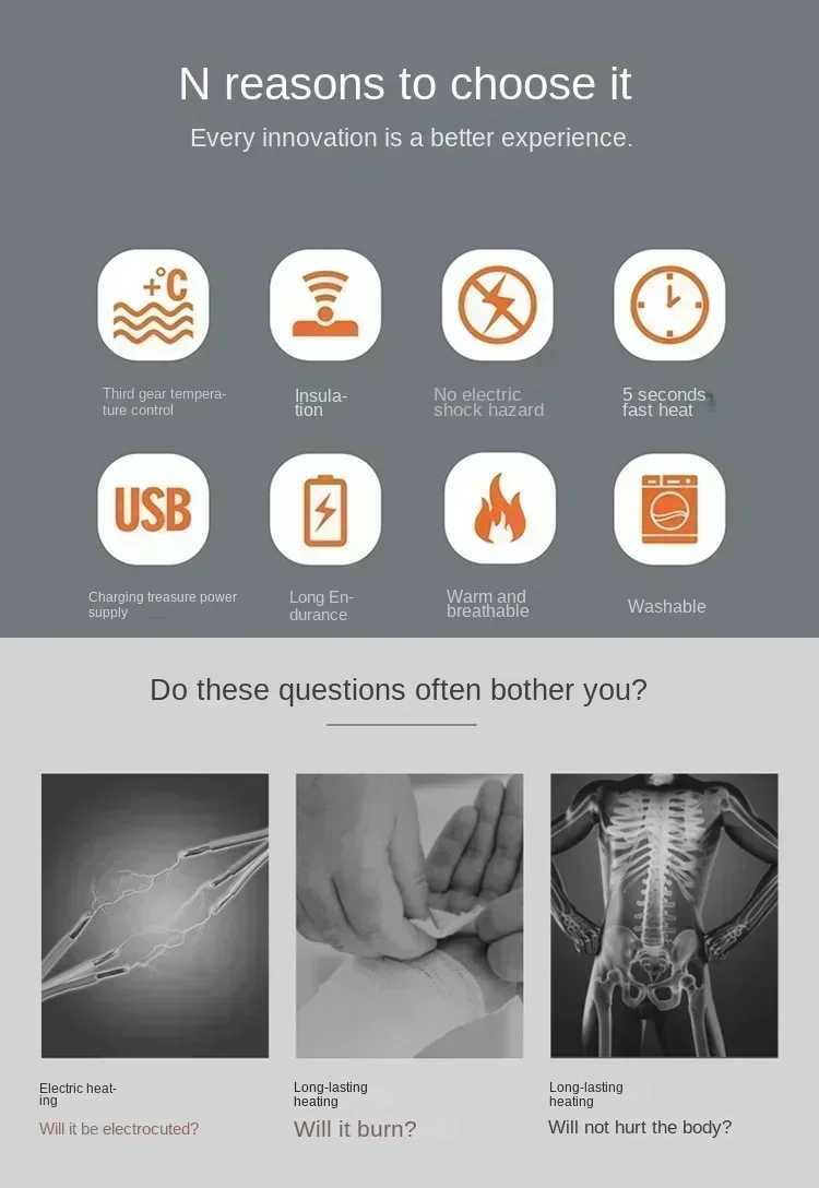 2024 New Mens Winter Multi Zone Heating Jacket USB Intelligent Heating Waterproof Hooded Top Cold Resistant Warm Cotton Coat H251017