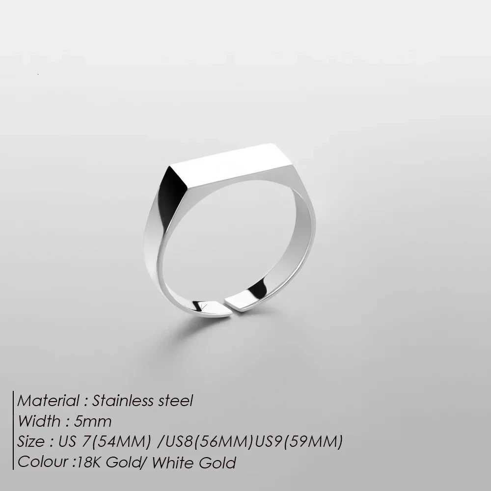 eManco Classic Mens Ring Stainless Steel Gold Plated Minimalist Jewelry WholesaleW251017