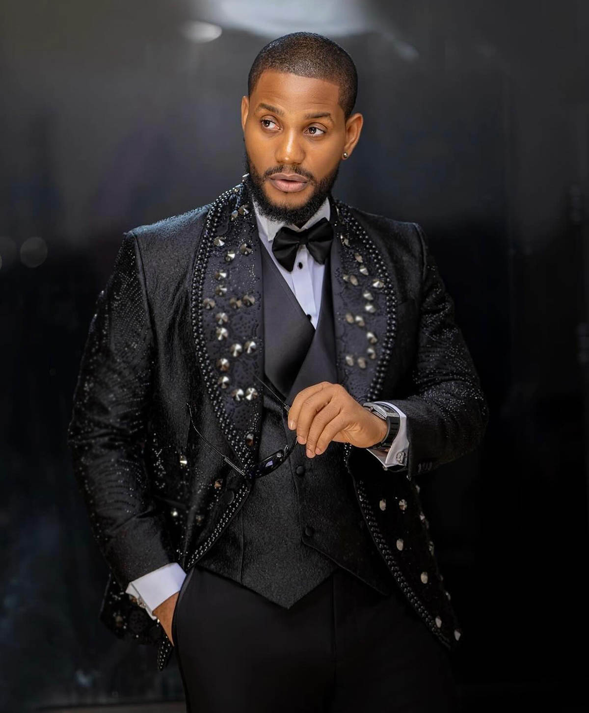 Elegance Jacquard Beaded Crystals Men Suits 3 Pieces Sets Groom Wedding Tuxedos Male Prom Party Blazers Customized Costume Homme