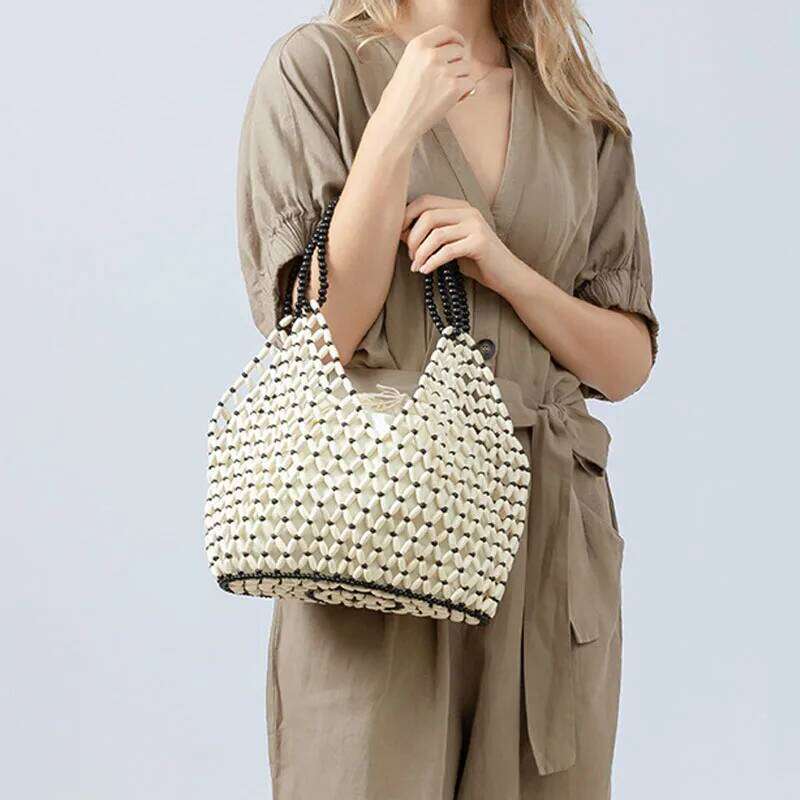 Designer Bags Handwoven Handbag 2024 New Design Hollow Out Women Fashion And Casual Bucket Shoulder Bag Hot Selling