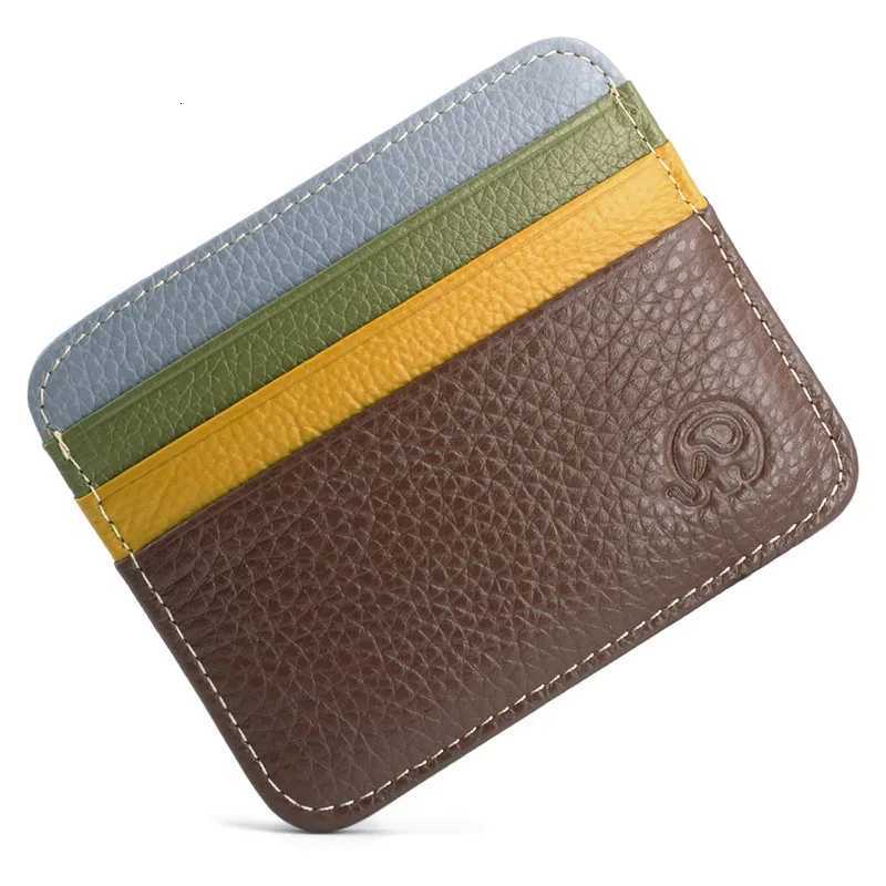 Leather Drivers License Bus Card Holder Slim Coin Purse with MultiCard Slots Compact Wallet for IDs Transit CardsW251017