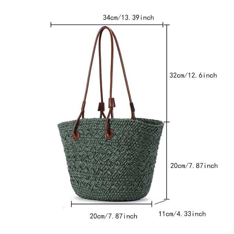 French Elegant Woven Bag Fashionable Light Luxury Brand Designer Bag Retro Shoulder Handbag Large Capacity Solid Color Tote Bags Z251017