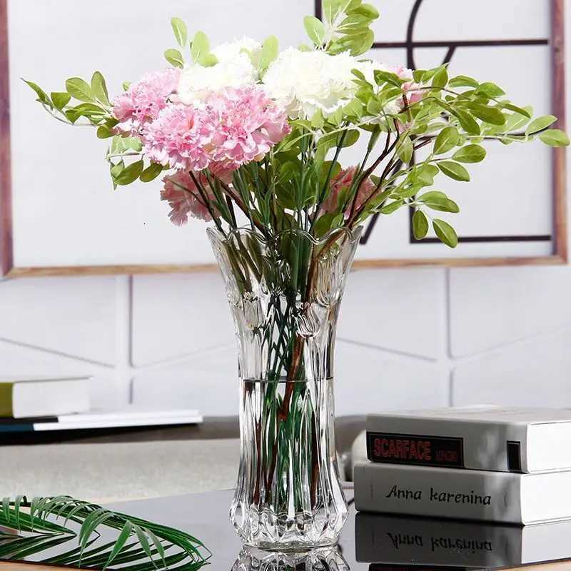 Thick Heavy Crystal Glass Vase Creative Living Room Decor for Lilies Bamboo Lead Free C251017