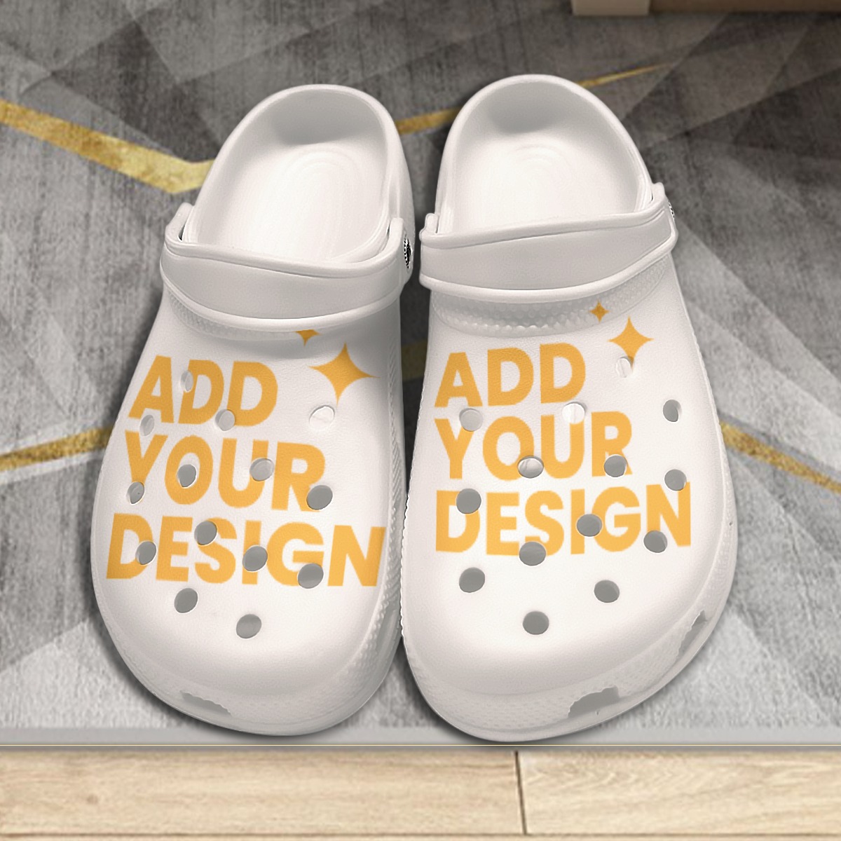 DHgatepod Men's Allover Print Classic Clogs | 2-Way Sandal & Slipper | Lightweight Soft EVA | Indoor Outdoor Use