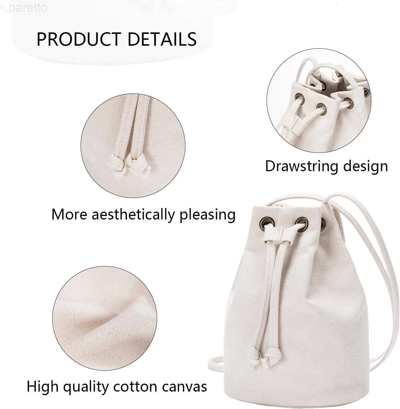 Black Drawstring Crossbody Bag Nylon Fabric Large Capacity Organizer Bag with Gold Tone Hardware Z251017