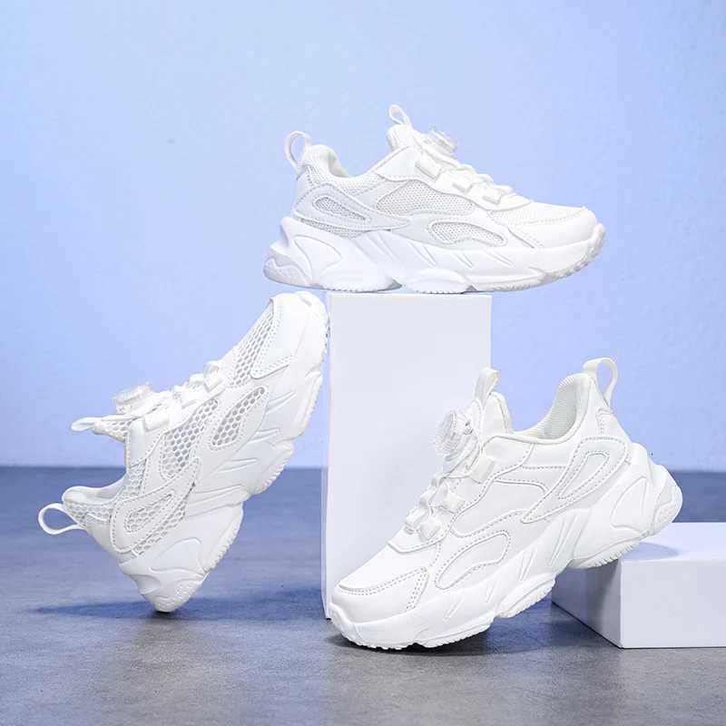White Kids Shoes For Boys And Girls Fashion Children Comfortable Breathable Sneakers Nonslip School Casual Walking FootwearT251017